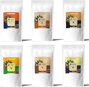 Addis Ababa Coffee - 6X100 gr World Coffees/Santos, Indonesia, Sidamo, Yirgacheffe, Guatemala Filter Coffee