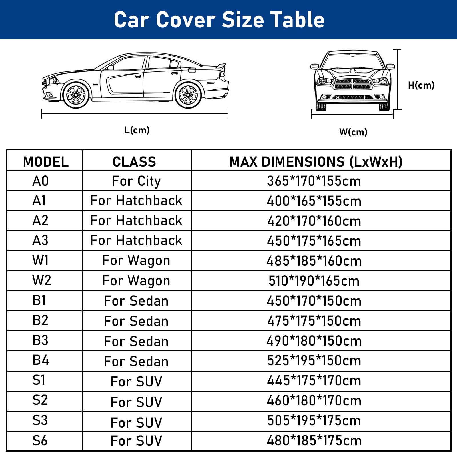 kayme 6-laagse autohoes waterdicht ademend, volledige garage autohoes compatibel met A4 Avant, Volvo V60, 3-serie Touring, Passat Estate, Octavia Combi, autohoes voor stationwagon (450 tot 485 cm) 2XL