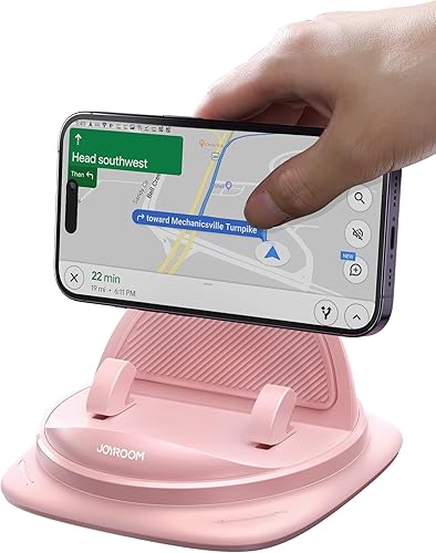 JOYROOM Soporte de teléfono para automóvil, diseño de resorte ajustable Soporte de teléfono celular para tablero de instrumentos de automóvil,