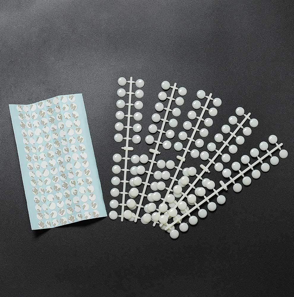 ANCLLO 240Pcs Oval False Nails Nail Art Practice Tips Nail Polish Color Card Nail Swatches False Nails for Nail Art DIY Salon Use - Natural