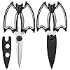 OMDAR Bat Kitchen Scissors All Purpose 2 Pack - Halloween Goth Cute Kitchen Shears - Heavy Duty Stainless Steel Cooking Shears for Cutting Meat, Food, Poultry - with Magnetic Blade Guards