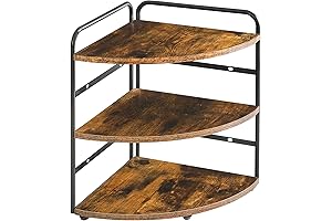 IBUYKE 3-Tier Bedside Storage Corner Shelf