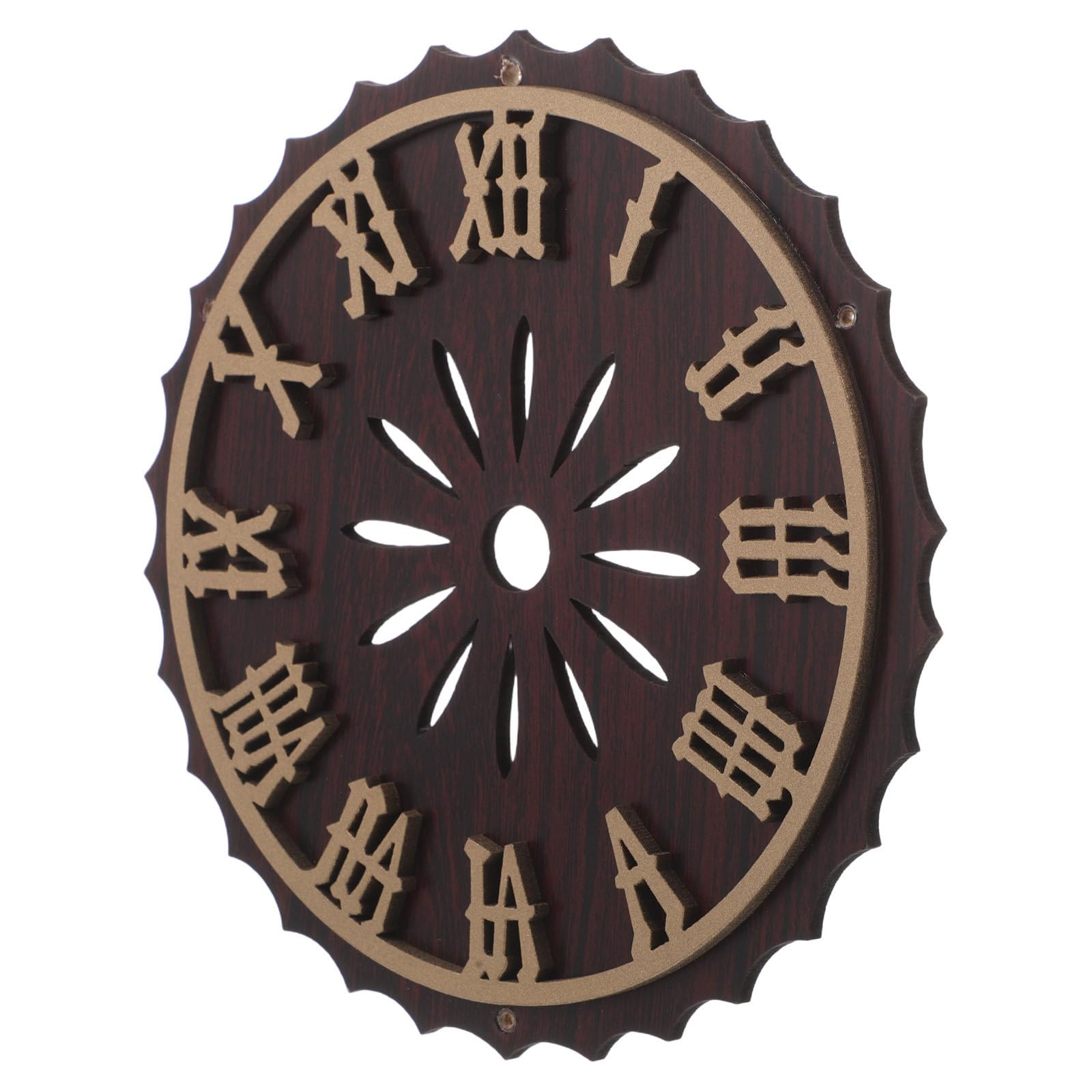 Esfera de repuesto para reloj cuco marrón de plástico vintage