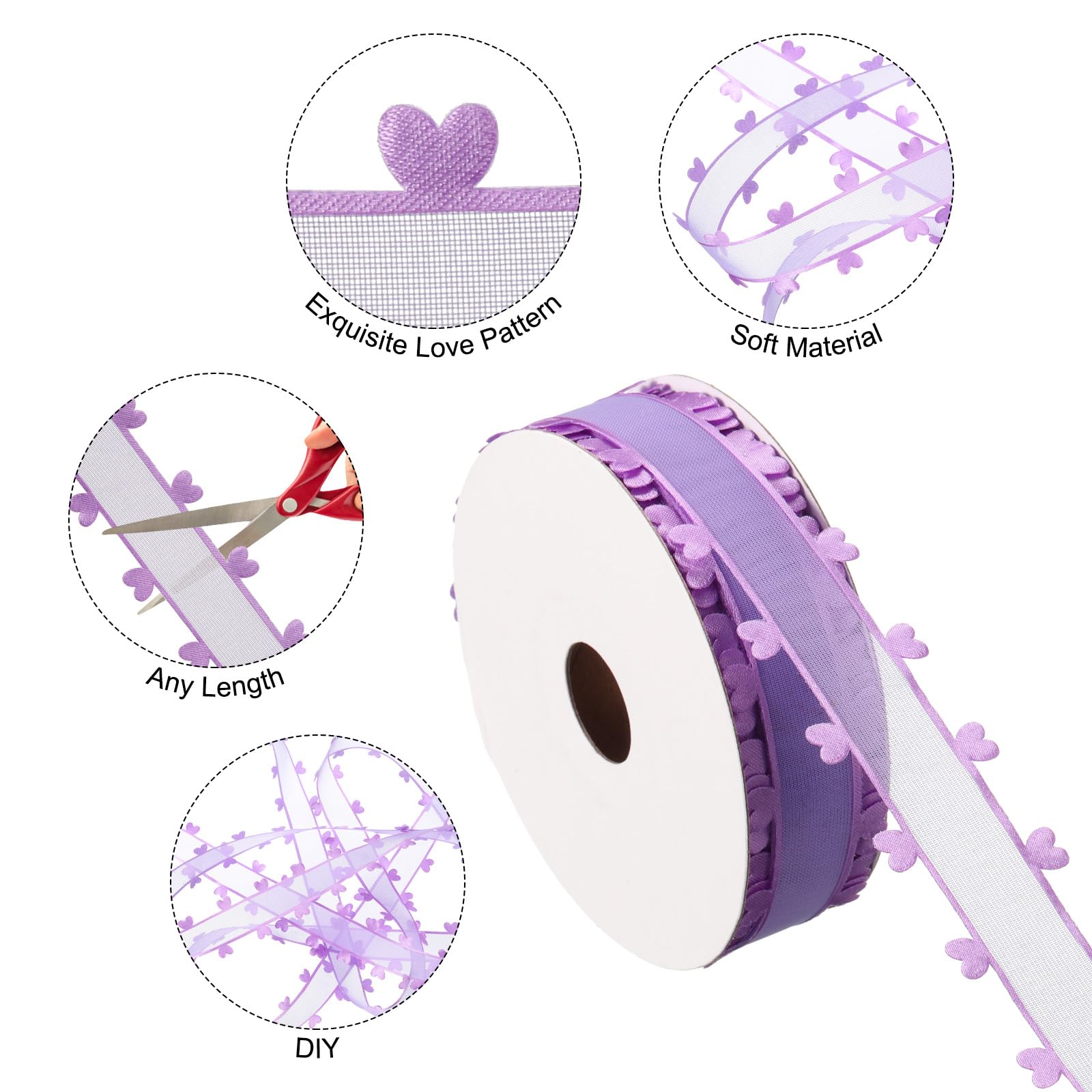 PATIKIL 1Inch x 20Yard Organza Chiffon Ribbon - Image 3