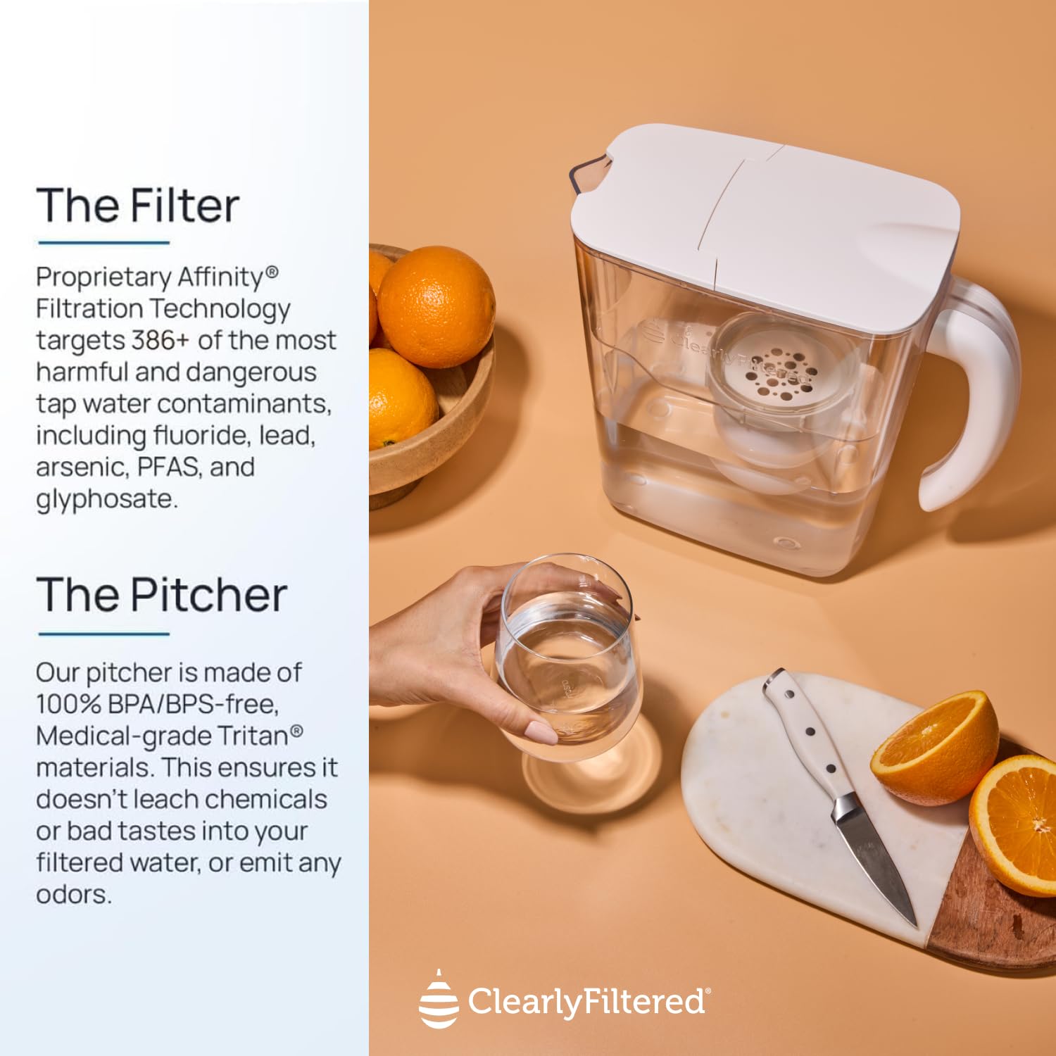 Clearly Filtered Water Pitcher Filter - Clean Water -3