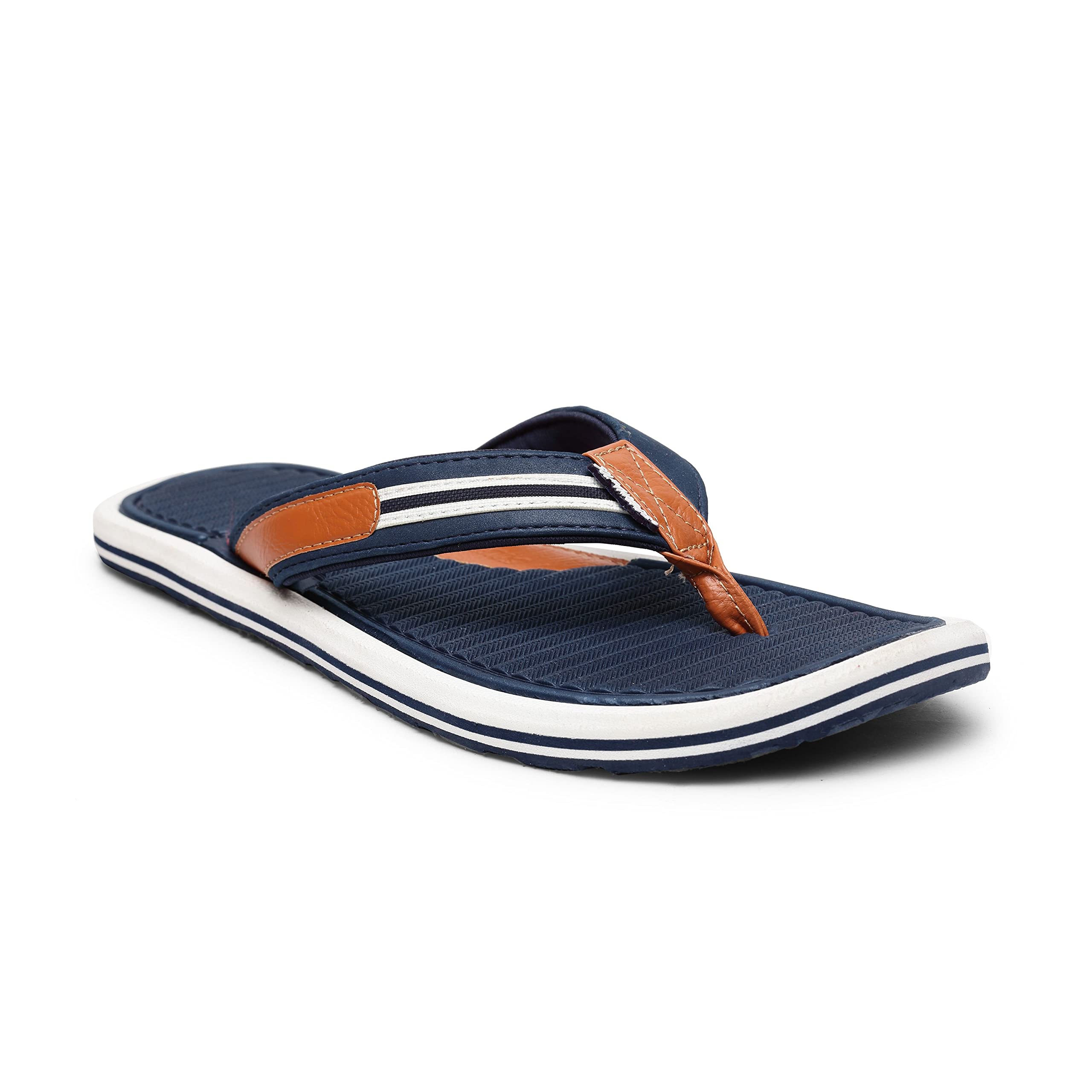 SOLETHREADS SOHO | Suave | Uber Cool | Stylish | Trendy | Skid Resistant | Eye catching | Slippers | Flip Flops for Men | NAVY | UK 7 (B07F91N727) Amazon Price History, Amazon Price Tracker