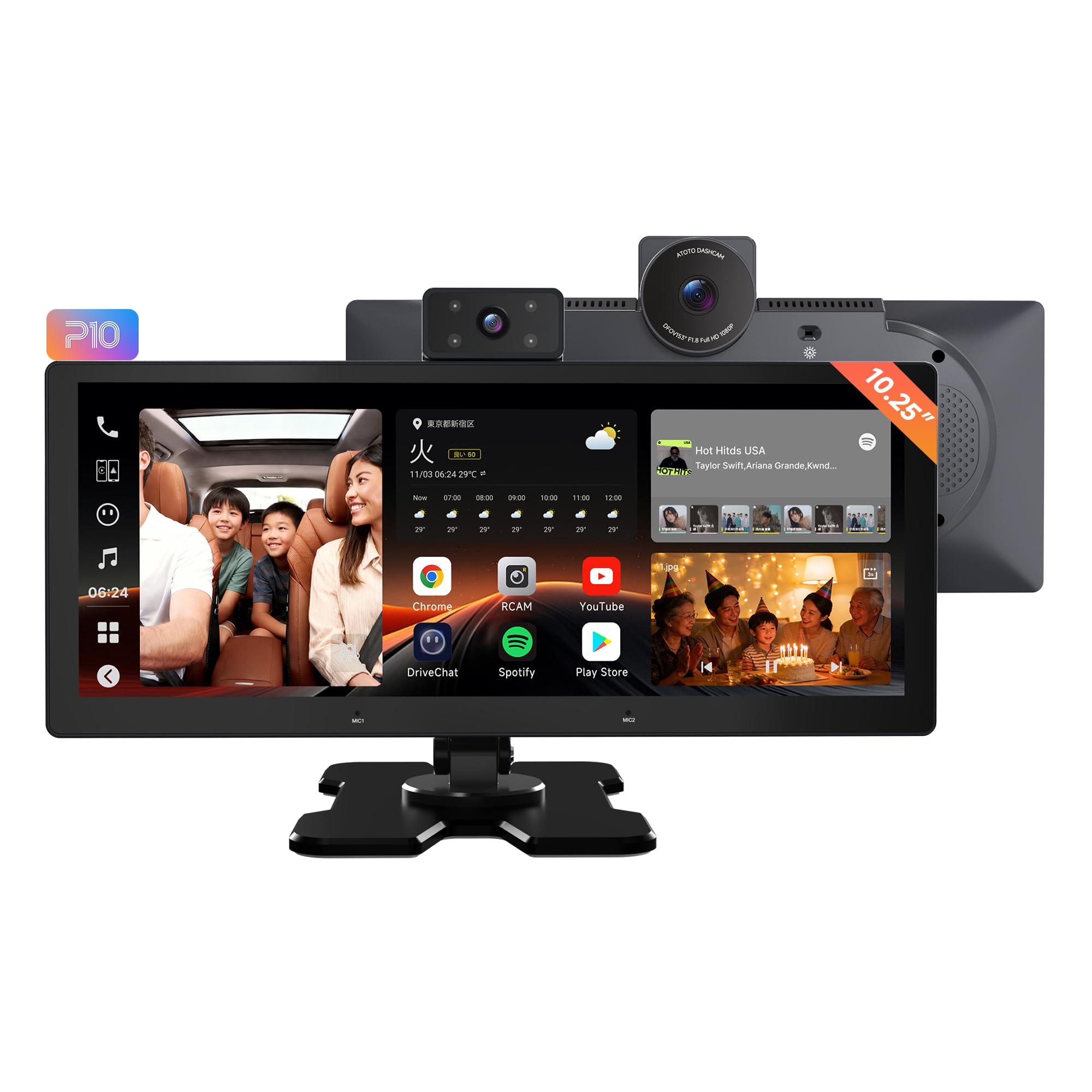 Amazon.co.jp: ATOTOOUT P10 Androidナビ【10.25インチ QLED