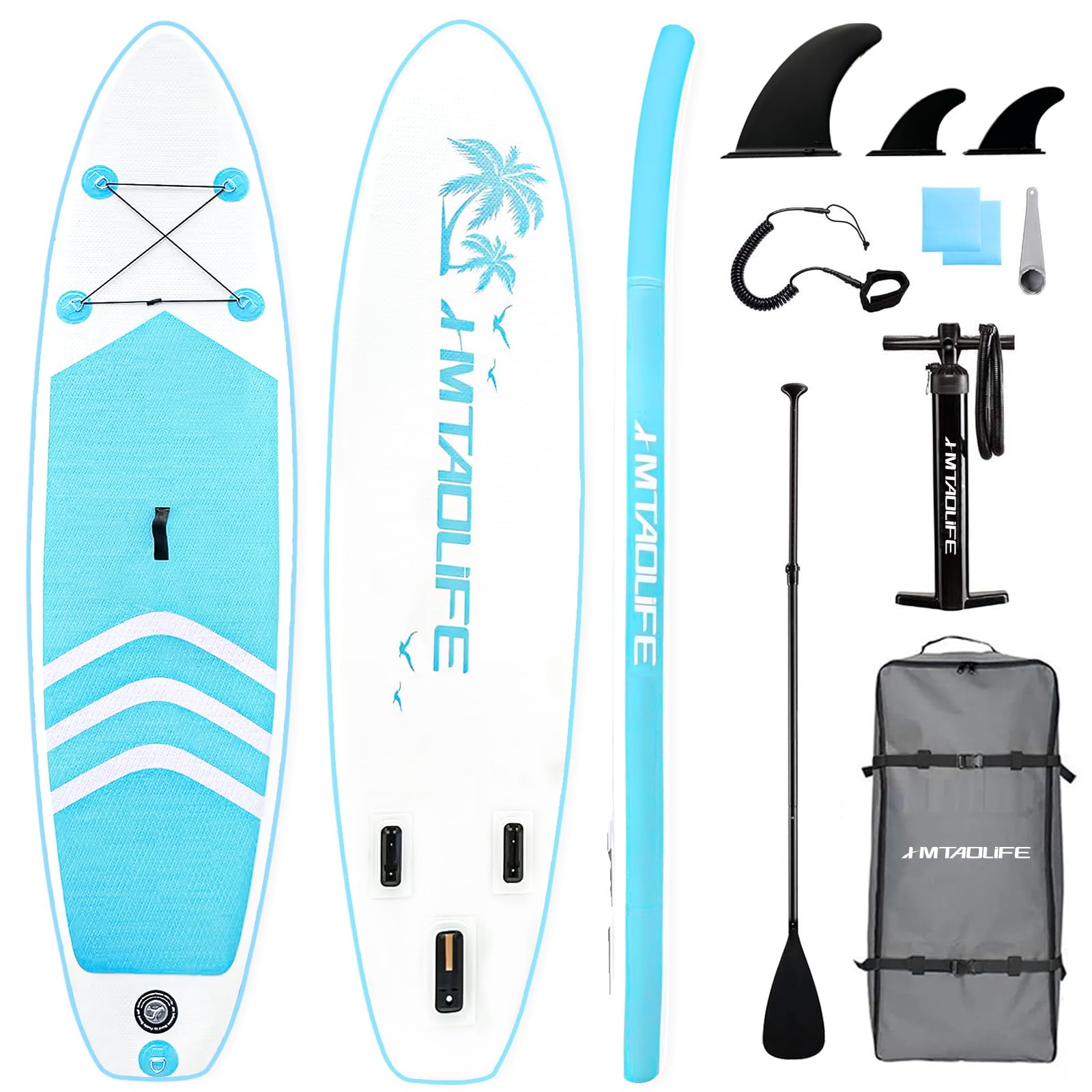 Inflatable Stand Up Paddle Board, 10' SUP with Premium Accessories, Yoga Board for Youth & Adult