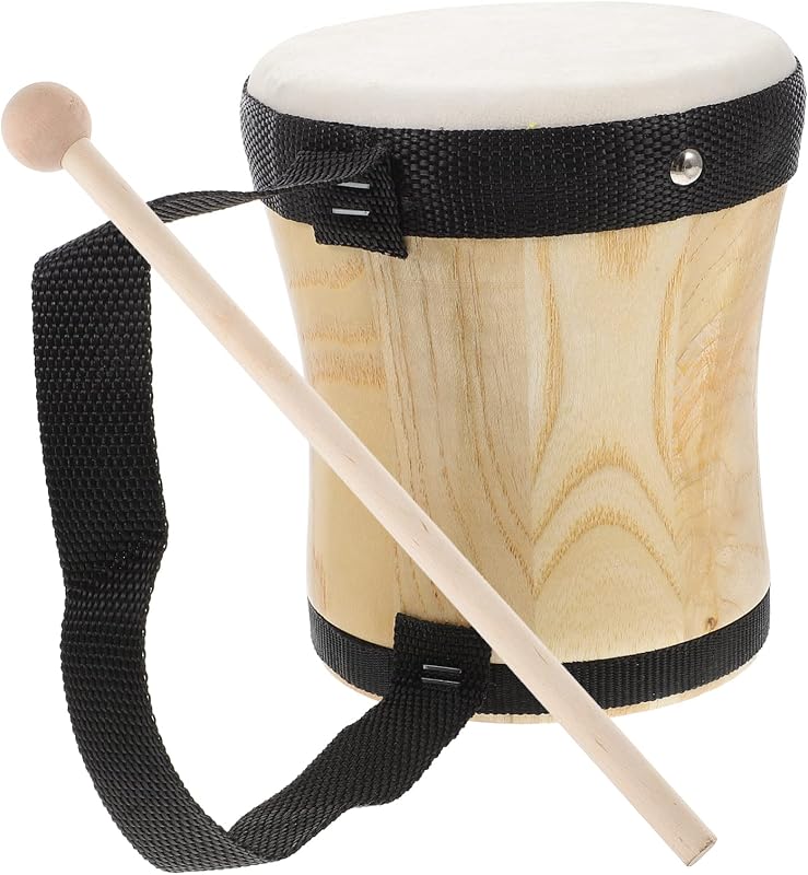 Tambor Bongos para niños con baqueta, instrumento Musical de percusión de madera para niños, adultos, principiantes, 13cm