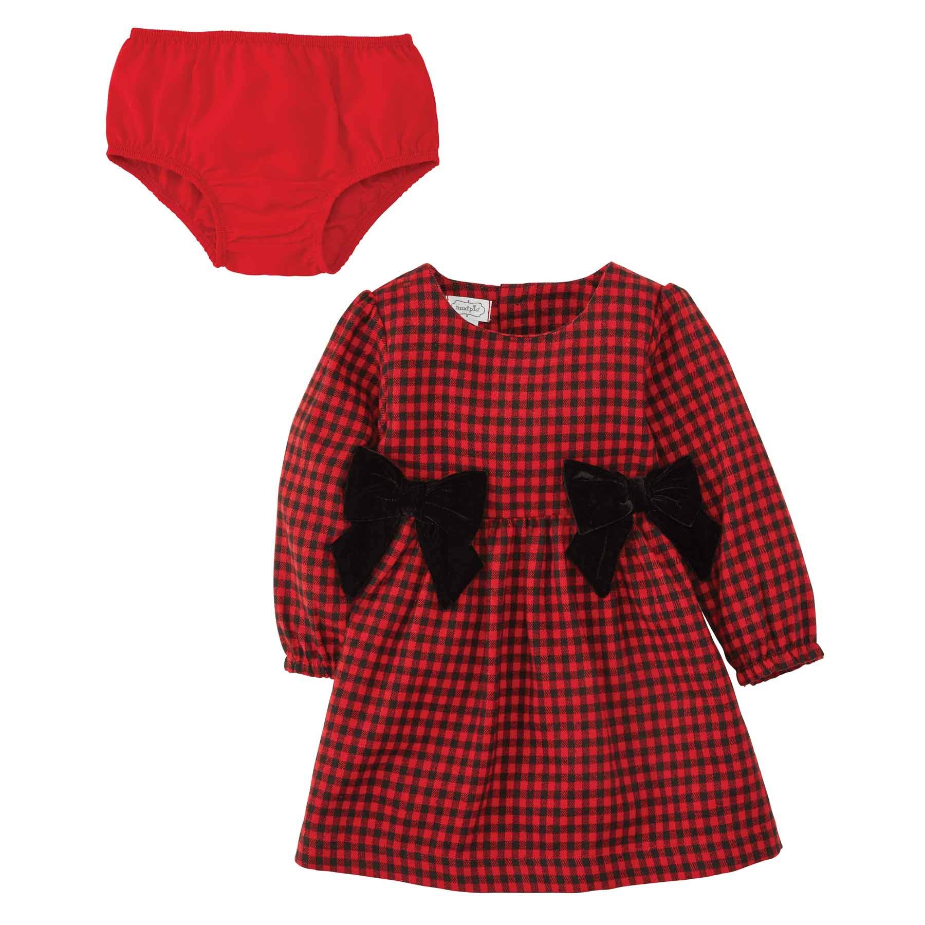 Mud Pie Baby Girls' Classic, Red, 3-6 Months