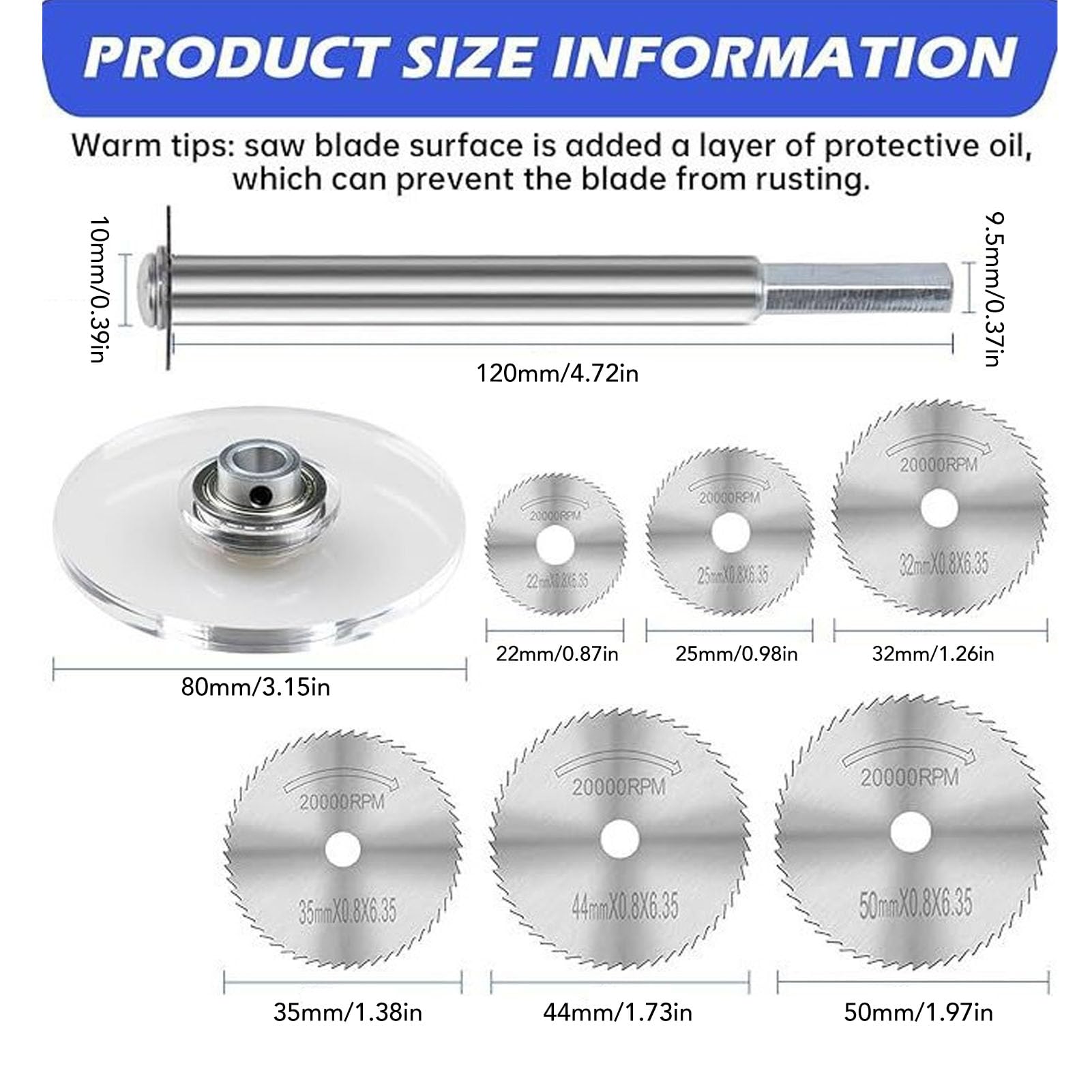 CHEOTIME Inside Pipe Cutter for PVC Pipe HHS Plumbing Internal Pipe Cutter with Scale Adjustable Depth Gauge Saw Blades and Hex Shank for PVC Plastic (12cm/4.7in) - Image 2