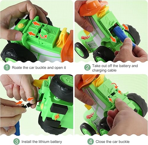 Miniatura 4 de Juguete de auto de salto loco, auto a control remoto, 2024 nuevo auto inalámbrico de acrobacias bailando con luz LED y música mecedora, regalo de