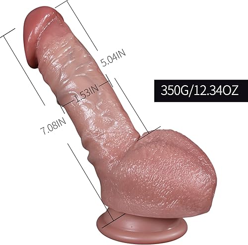 Miniatura 6 de Consolador grande realista de 708 pulgadas para adultos juguete sexual para mujeres silicona líquida segura y suave para estimulación de punto G con