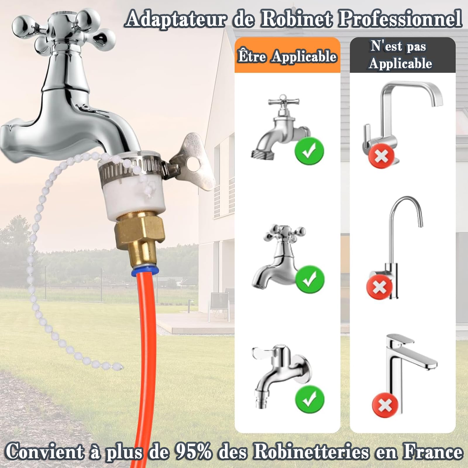 Perche Telescopique Nettoyage, Koubhyj Brosse Telescopique Toiture, Perche Telescopique Nettoyage Panneaux Solaires, Nettoyeur de vitres et Panneaux solaires réglable en Hauteur - Jusqu'à 13 m