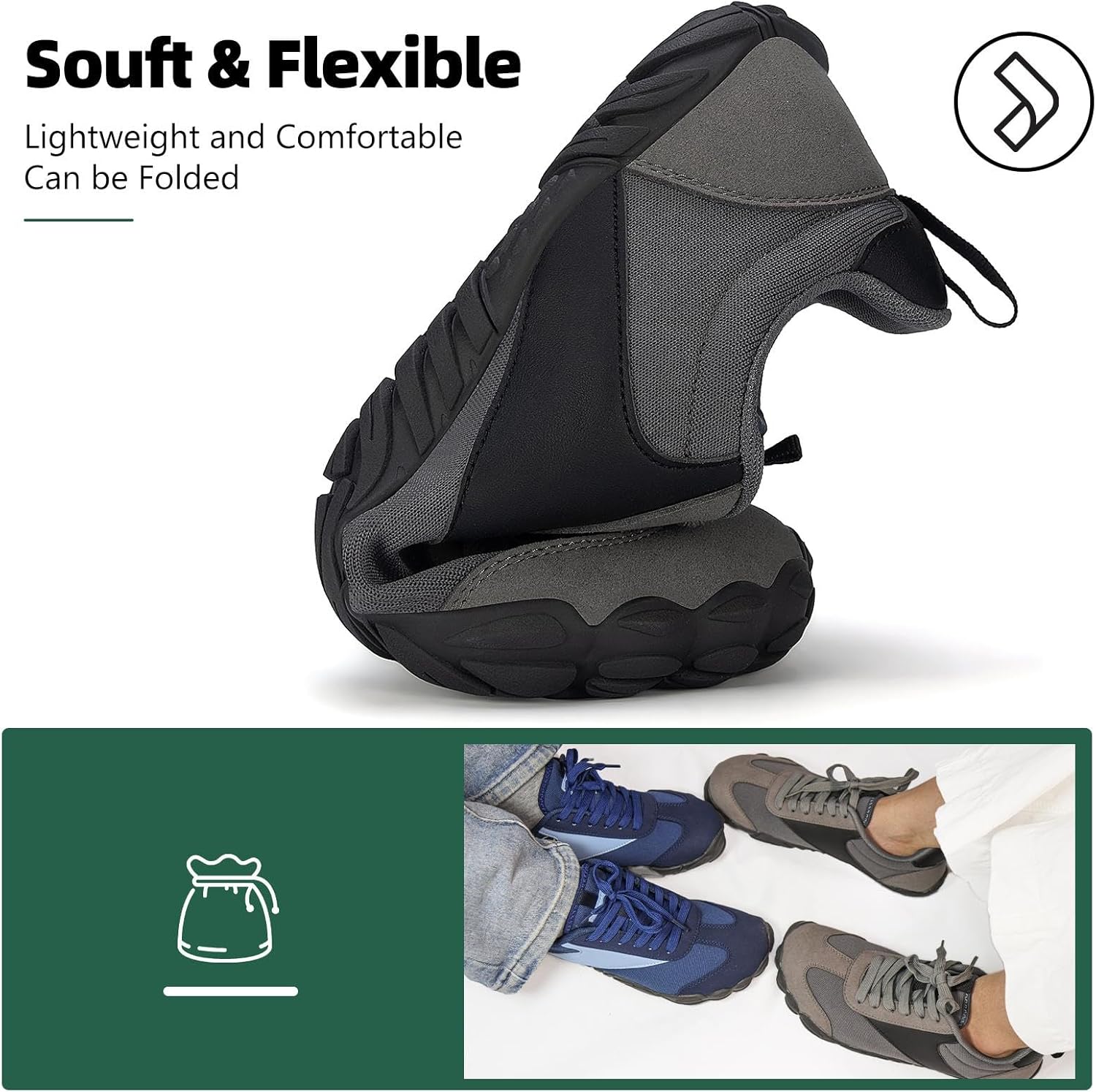 SAGUARO Wide Toe Box Minimalist Shoes for Men and Women, Zero Drop Trail-Runner Barefoot Sneakers