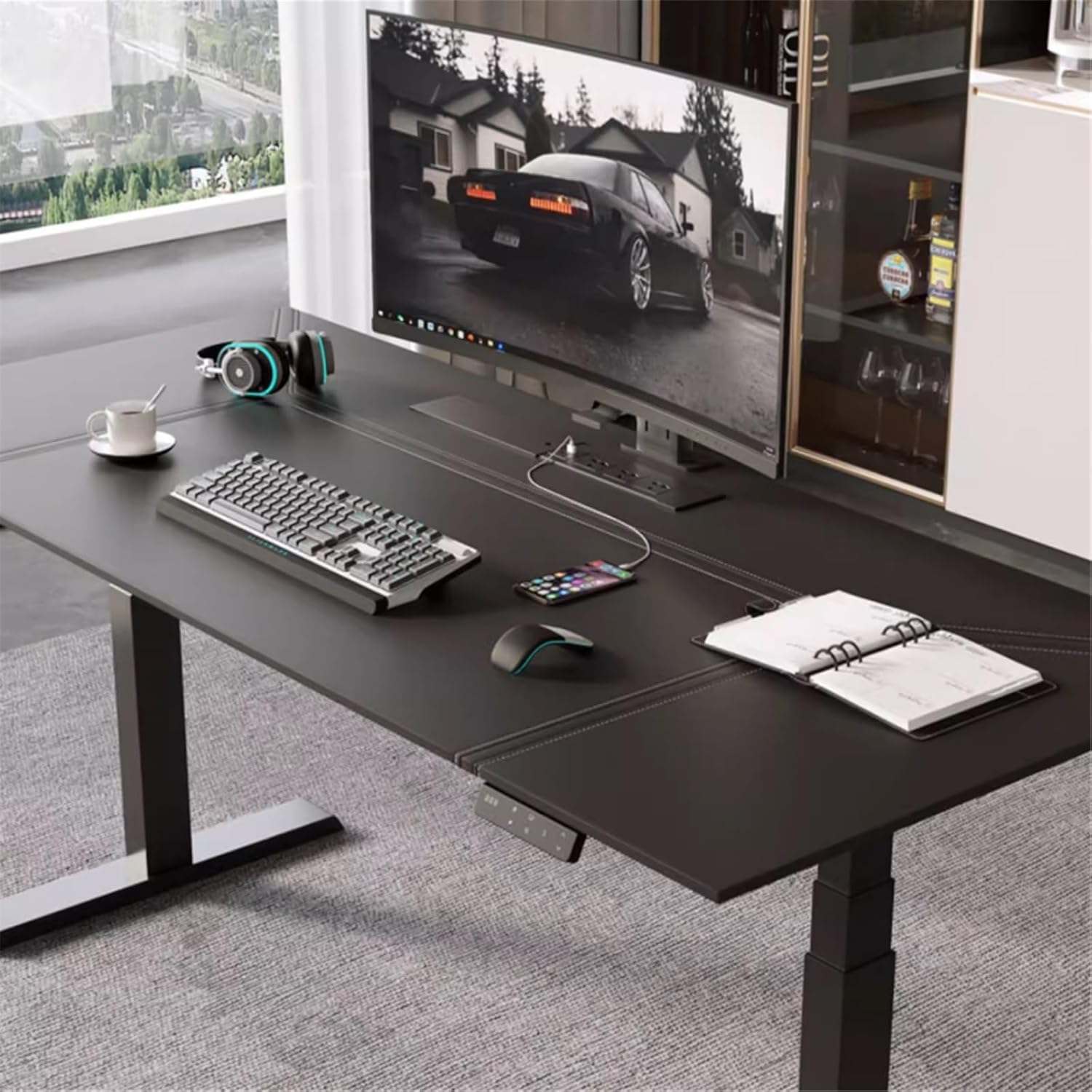 Dowinx ゲーミングデスク 昇降式 72cm-120cm 電動昇降デスク 静音 安定