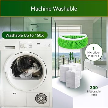 再利用可能なモップパッド Swiffer Sweeper Mop、ウェット&ドライフロアクリーニングモップヘッドパッドリフィル、表面/堅木フロアクリーニング用洗えるモップパッド、2パックモップは含まれていません