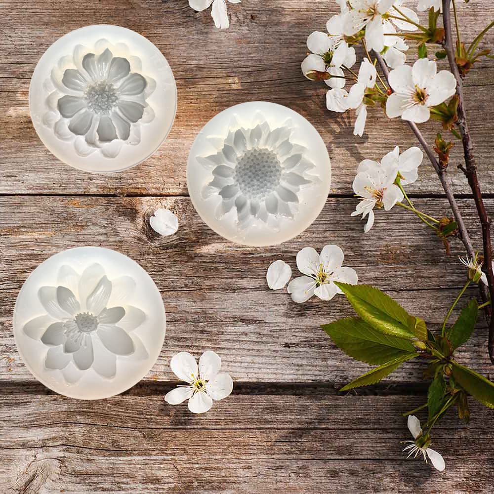 Coole 3D-Silikonformen Für Harz-Schmuck: Blumen Wie Lotus, Pfingstrose & Co. – DIY Bastelset Inkl. 10 Verschiedenen Motiven