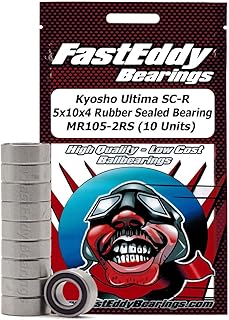 FastEddy Bearings Compatible with Kyosho Ultima SC-R 5x10x4 Sealed Bearing MR105-2RS (10 Units)