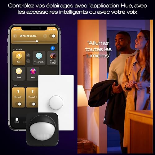 Philips Hue Devote Plafonnier Slim, S, 291 mm Rond, Blanc - 6