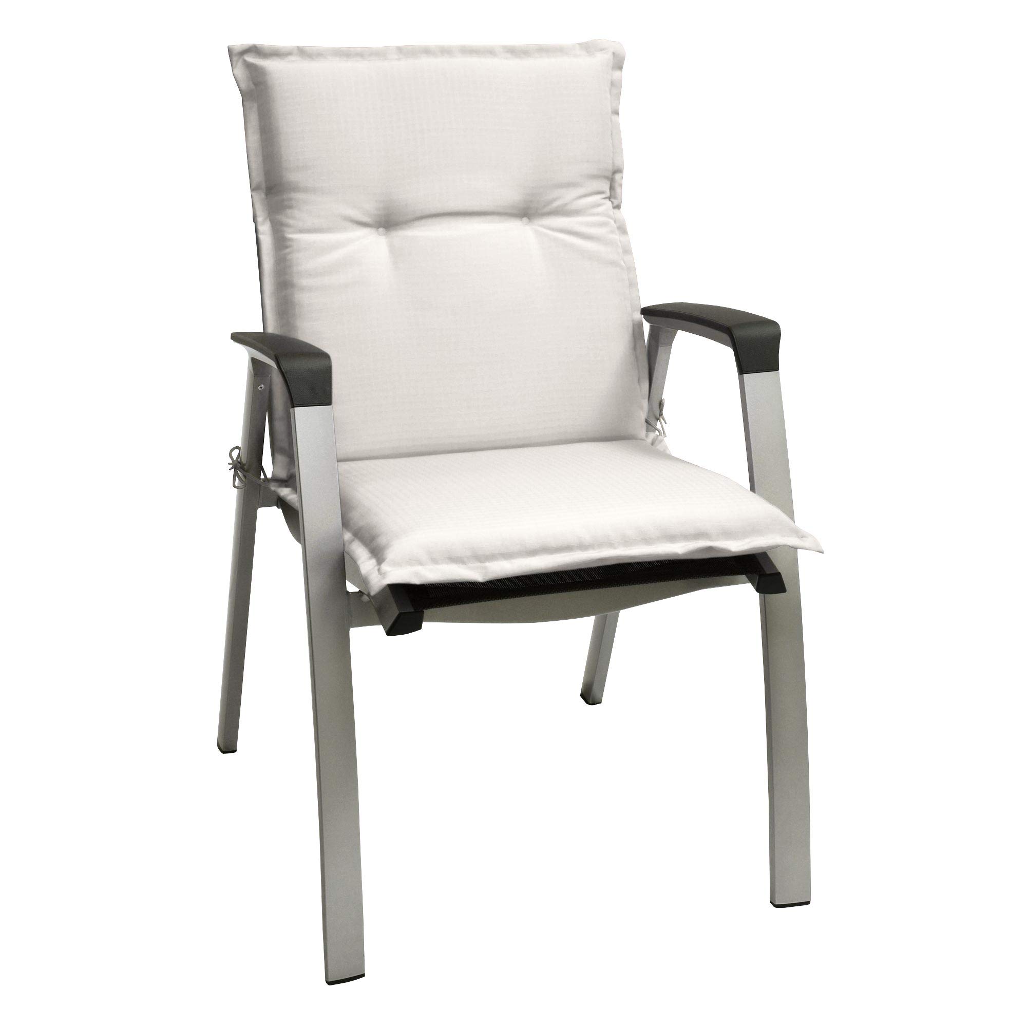 Beautissu Set di 6 Cuscino Sedia da Giardino 100x50x6cm Base NL - Cuscino Sedie Sdraio e poltrone Giardino - Cuscino Seduta da Esterni ed Interni Cuscino Imbottito Comodo e Resistente - Beige