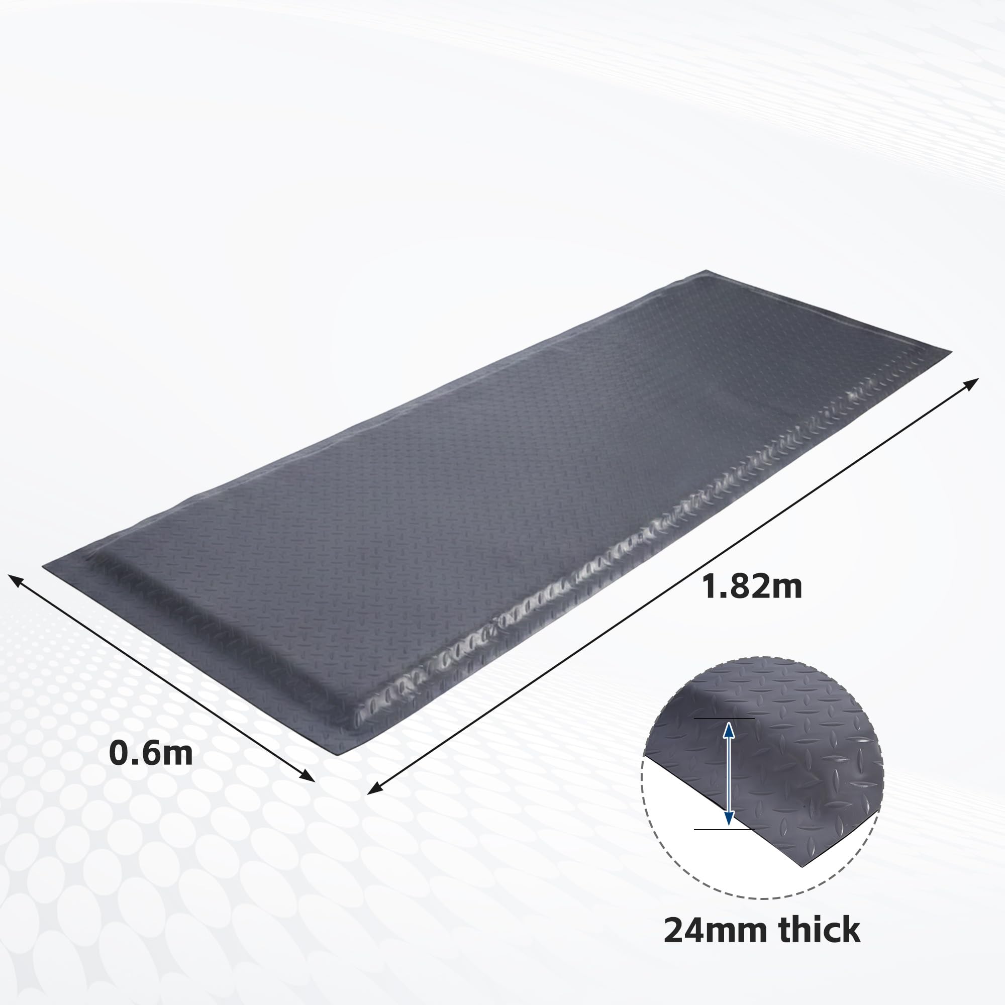 Alfombrilla antifatiga ergonómica para taller, antideslizante, cojín cómodo para estar de pie, resistente y antifatiga