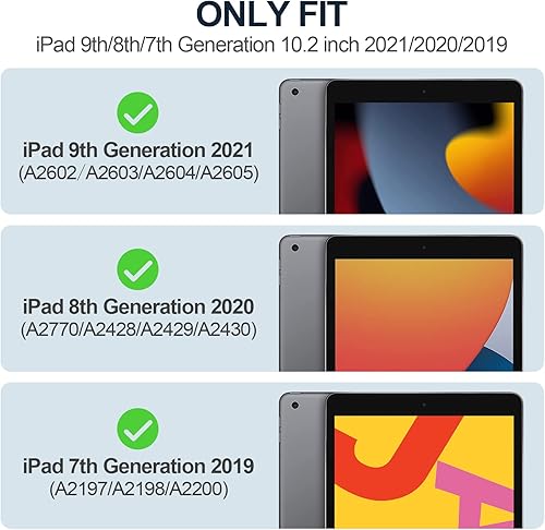 Miniatura 2 de Funda para iPad de 987 generación para iPad 10.2 2021 y 2020 y 2019, transparente, transparente, a prueba de golpes, funda protectora de TPU