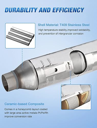 Vista 192 de Nilight Catalizador para Hyundai Accent 2012-2017/Hyundai Veloster 2012-2017/Kia Rio 2012-2014/Kia Soul 2012 2013 2014 2015 2016 (estándar EPA)