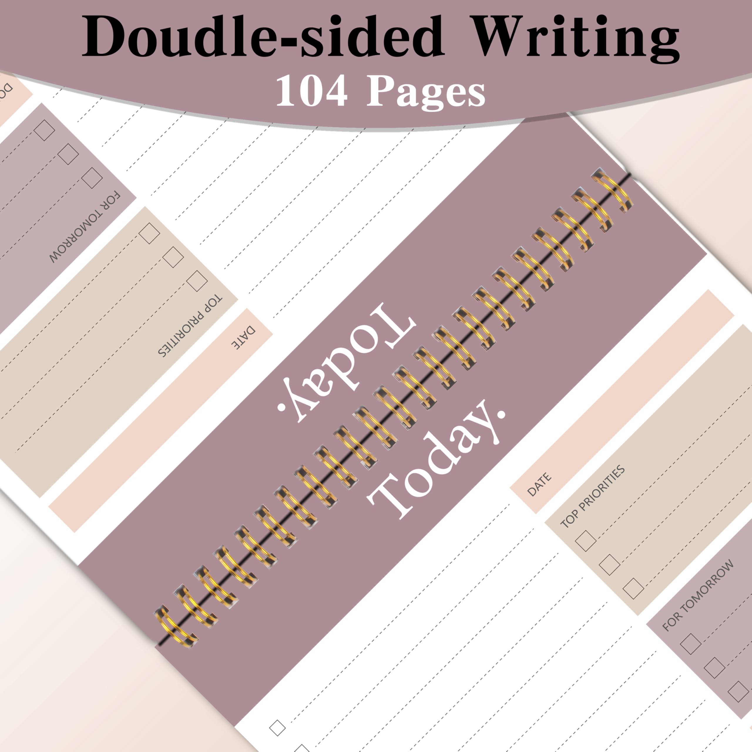 To Do List Notepad, Daily Planner Notepad Undated 52 Sheets Tear Off - Image 3