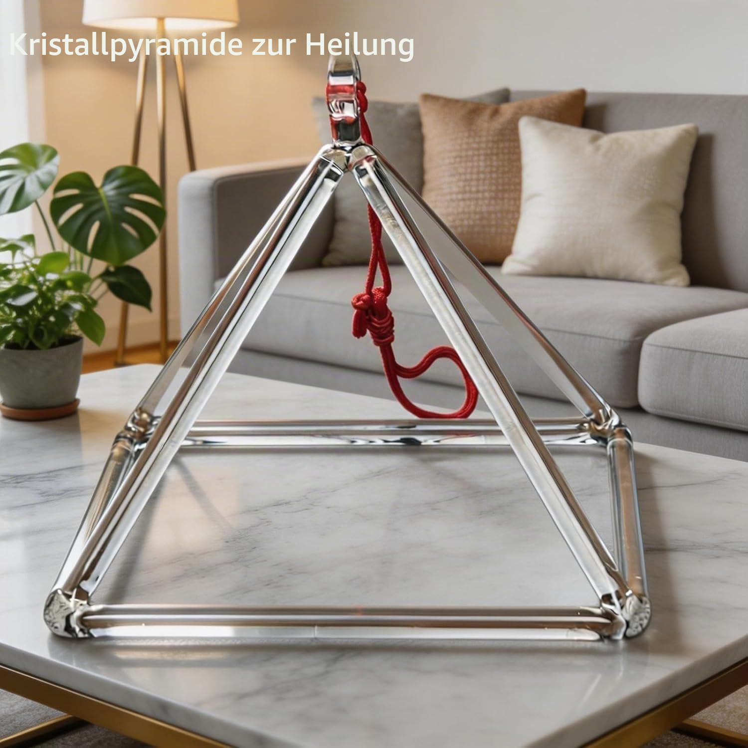 ENERGYSOUND Klangpyramide aus Quarzkristall, 20 cm, Klangschale aus Kristall, Klangheilung und Yoga-Meditation