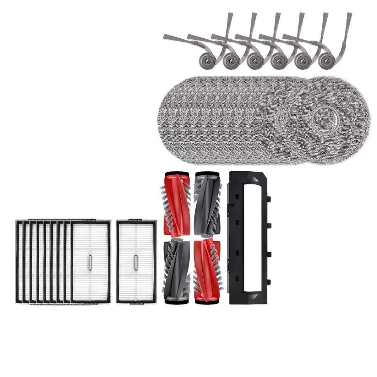 Compatibile Con Roborock, 20X Saros, Accessori for Robot Spazzapietre, Materiali Di Consumo for Filtri for Spazzole A Rullo(Set d)