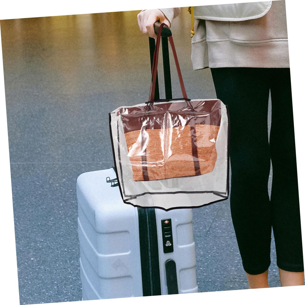 Didiseaon 2piezas Cubierta Transparente para Bolso Tote De Mano Protector Fundas Resistentes Al Agua para Viajes Senderismo y Ciclismo