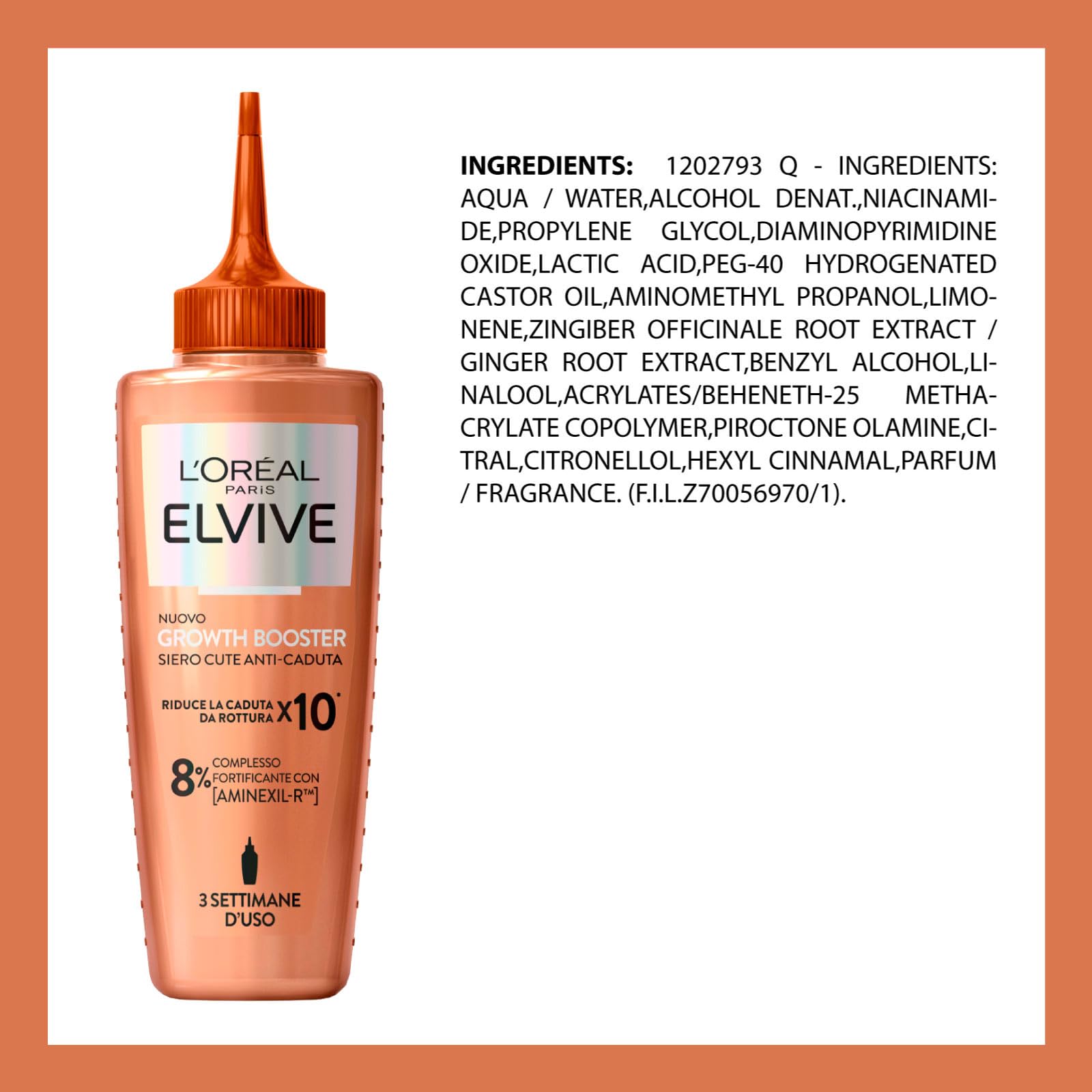 L'Oréal Paris Elvive Anti-Hair Loss Damaged Hair Kit Elseve Growth Booster with Shampoo 200ml + Conditioner 150ml + Serum 102ml Formula with Aminexil-R Niacinamide and Ginger Root Extract - Image 2