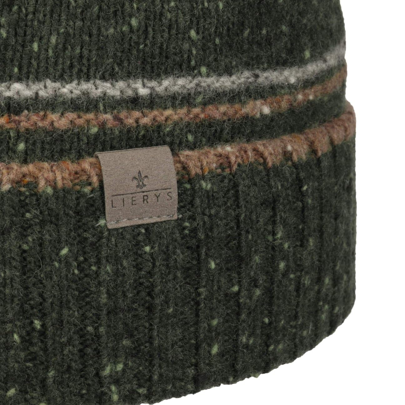 LIERYS Certalda Berretto a Maglia Rigato Multicolore Effetto Screziato Prodotto in Italia Donna Autunno Inverno