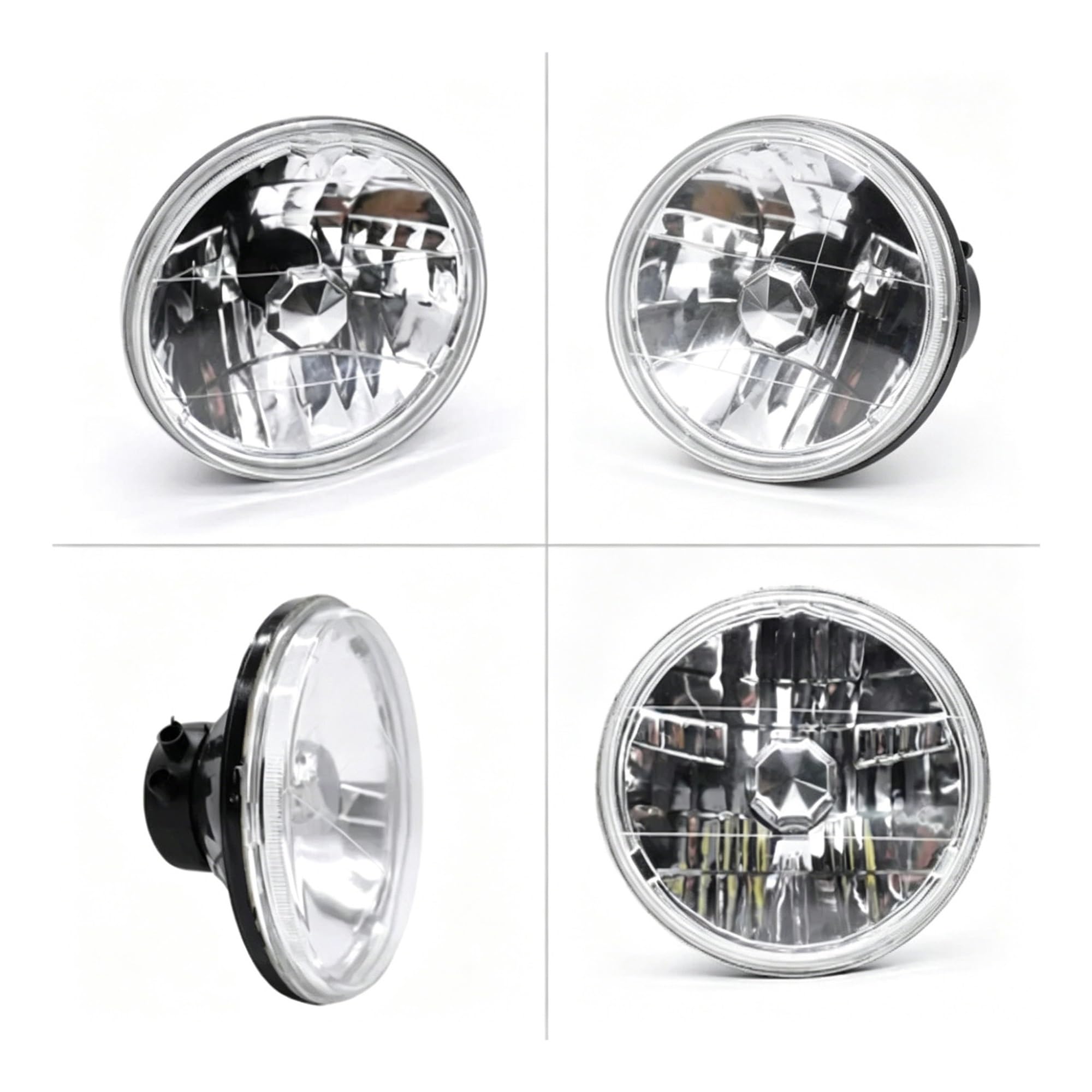 Chiusura Portellone Posteriore per Chevy Nova 1963-1978 12V H4 7 Pollici Rotondo LED Faro 6500K Bianco Puro 20000LM Super Luminoso Luci Anteriori del Veicolo Serratura Bagagliaio