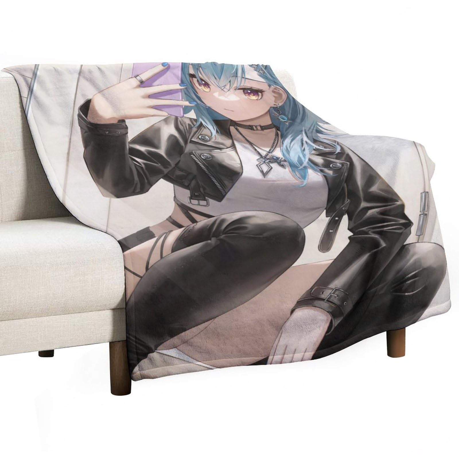 Amazon｜原神-短い髪のファルザンブランケット 毛布60