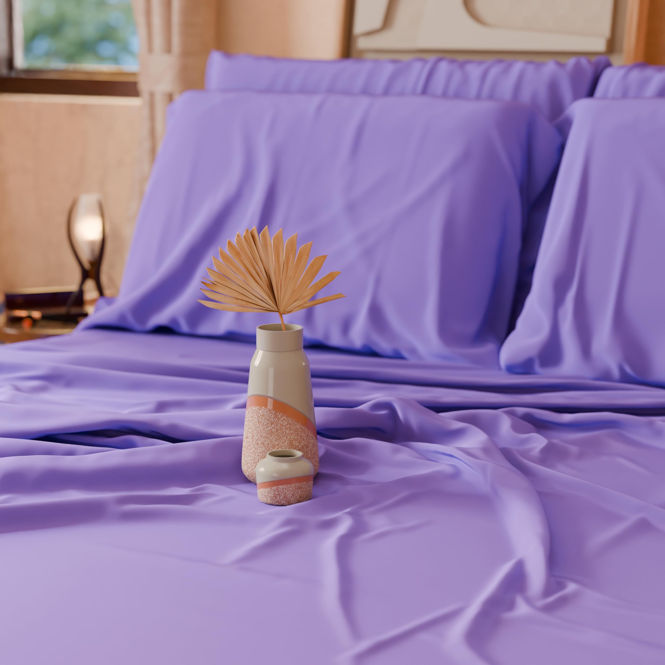 PETTI Artigiani Italiani - Set Lenzuola Cotone Singolo 3 Pezzi, Completo Letto con Lenzuolo Sopra, Lenzuolo Sotto con Angoli Elasticizzati e 1 Federa Lenzuola Lilla