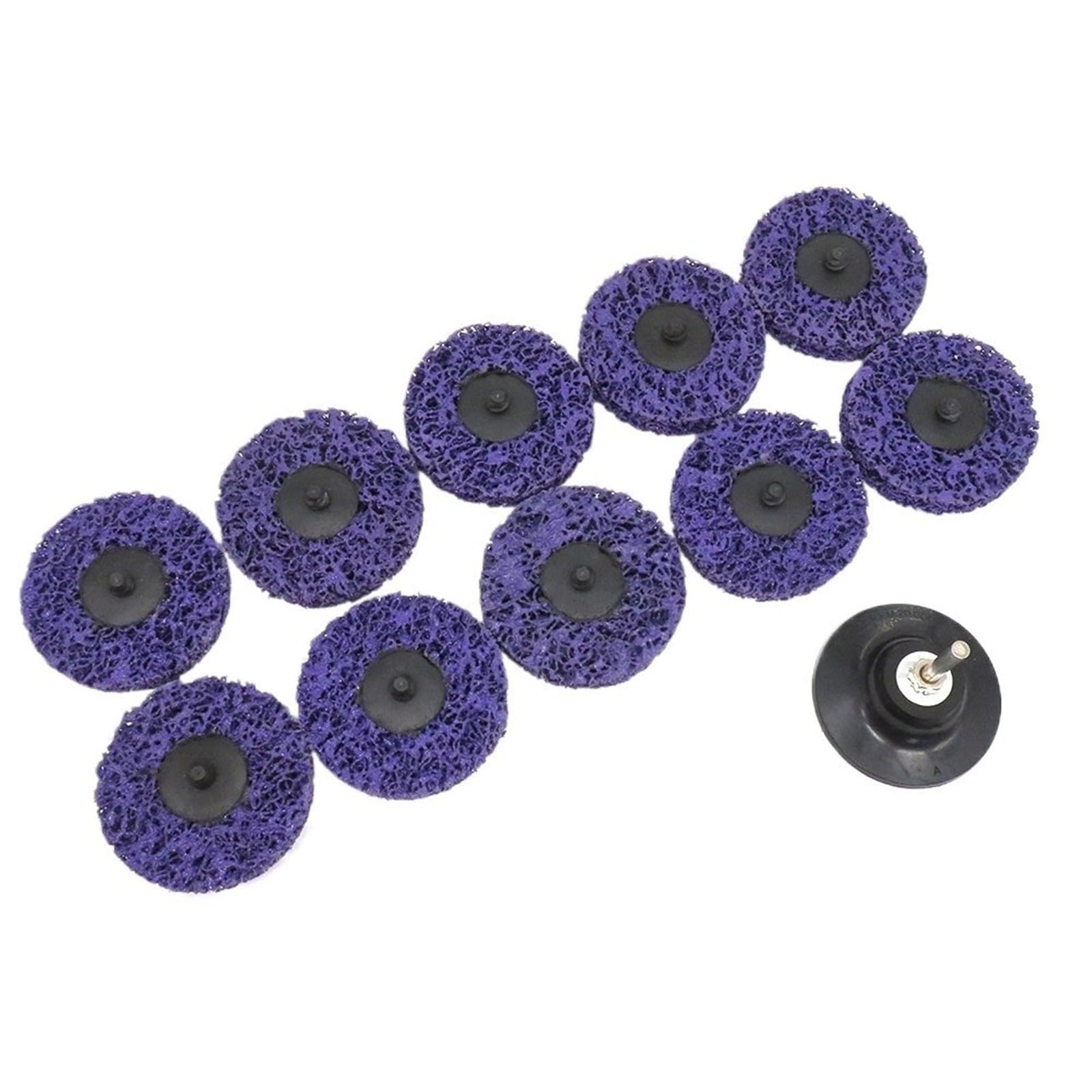Discos fáciles de quitar y limpiar de cambio rápido de 3" y 75 mm for eliminación de pintura y preparación automática de superficies(Purple With 1 backer)