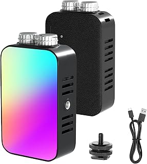 EMART RGB Video Light, 360° Full Color Portable LED Camera Light w 13 Light Effects, 2600mAh Rechargeable Photography Ligh…