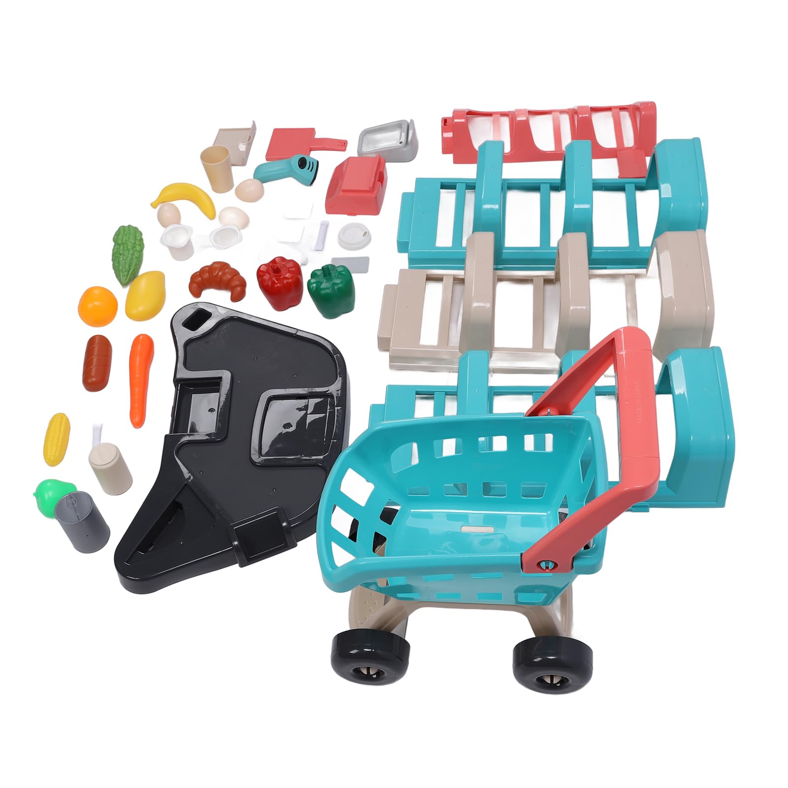 Alomejor Set da Gioco per Supermercato per Bambini con Carrello della Spesa, Caramelle, Gelati, Giocattoli per Ragazze