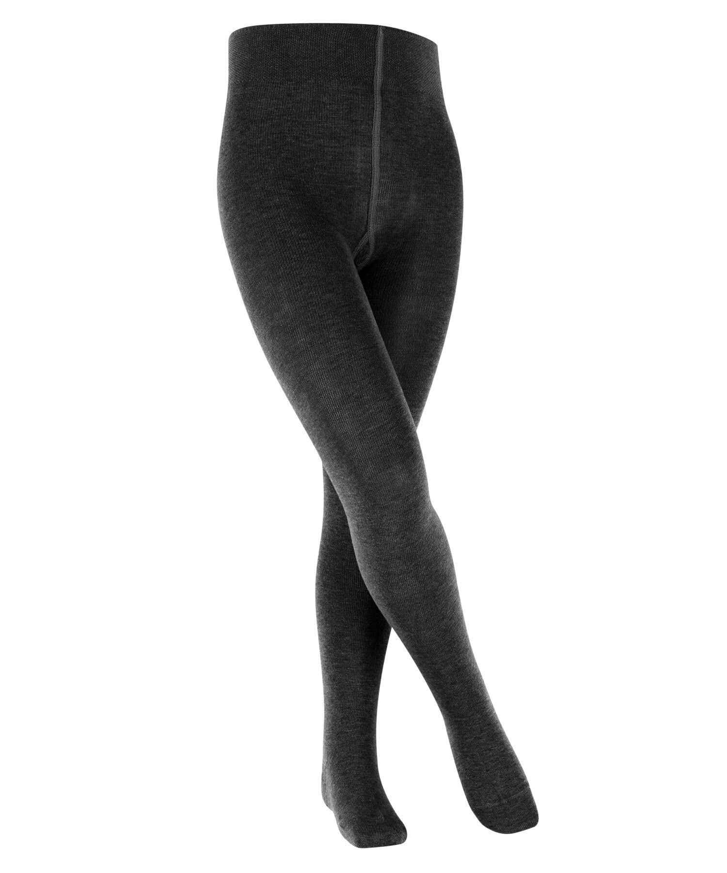 Falke Unisex Kids Grey Anthracite Melange 3080 Family K Ti Sustainable Cotton Plain 1 Pair Tights, 9-11.5