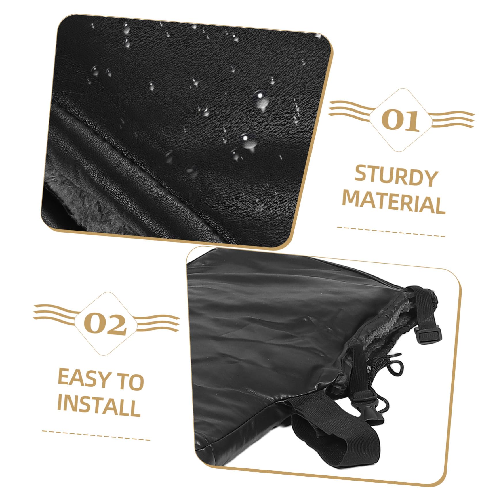 Alipis Guantes para Manillar de Motocicleta Invierno, Resistentes al Viento, Impermeables, de Pu Cuero y Poliéster, Protección Térmica para Hombre y Mujer, Pack de 2