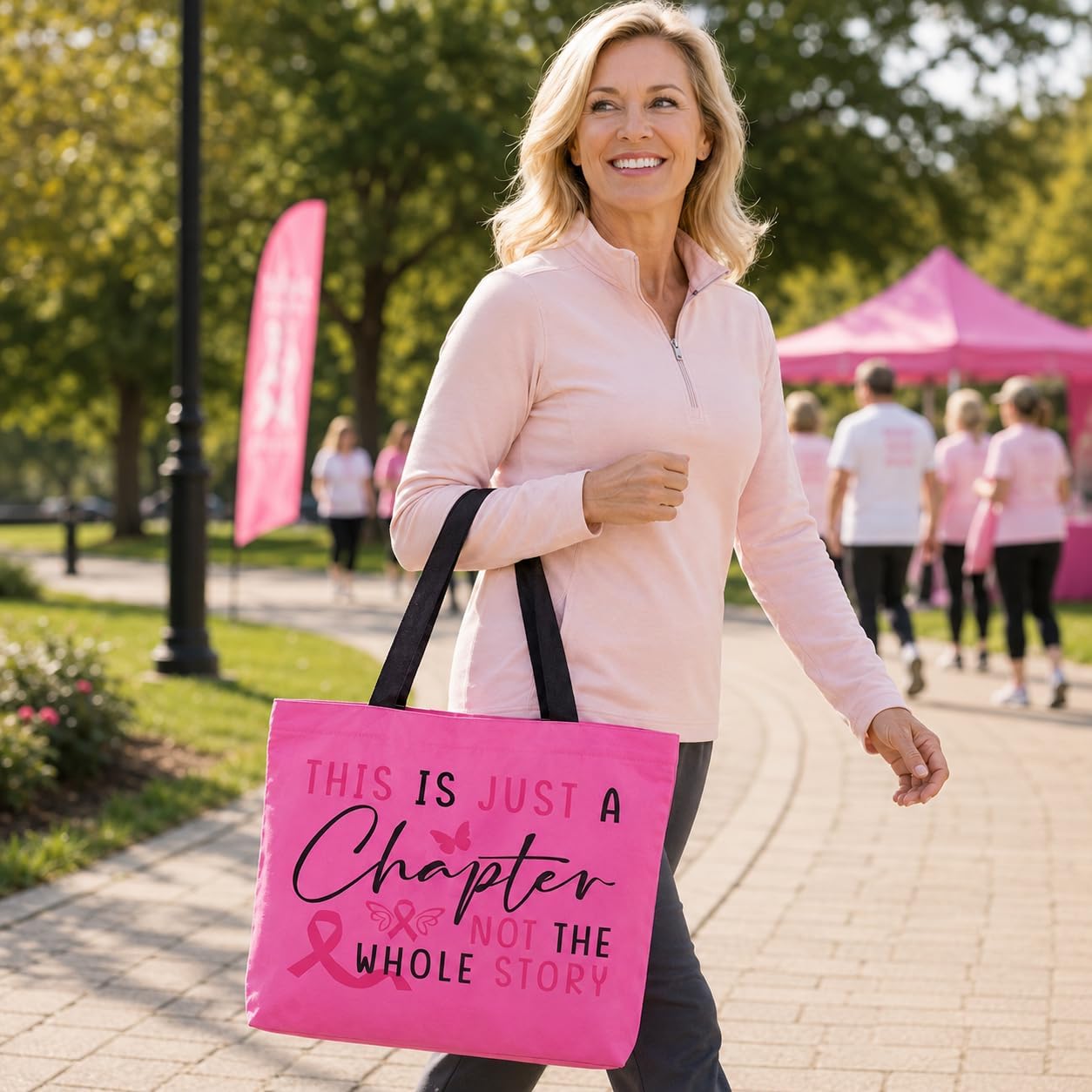 Breast Cancer Gifts for Women,Cancer Survivor Tote Bag image 5