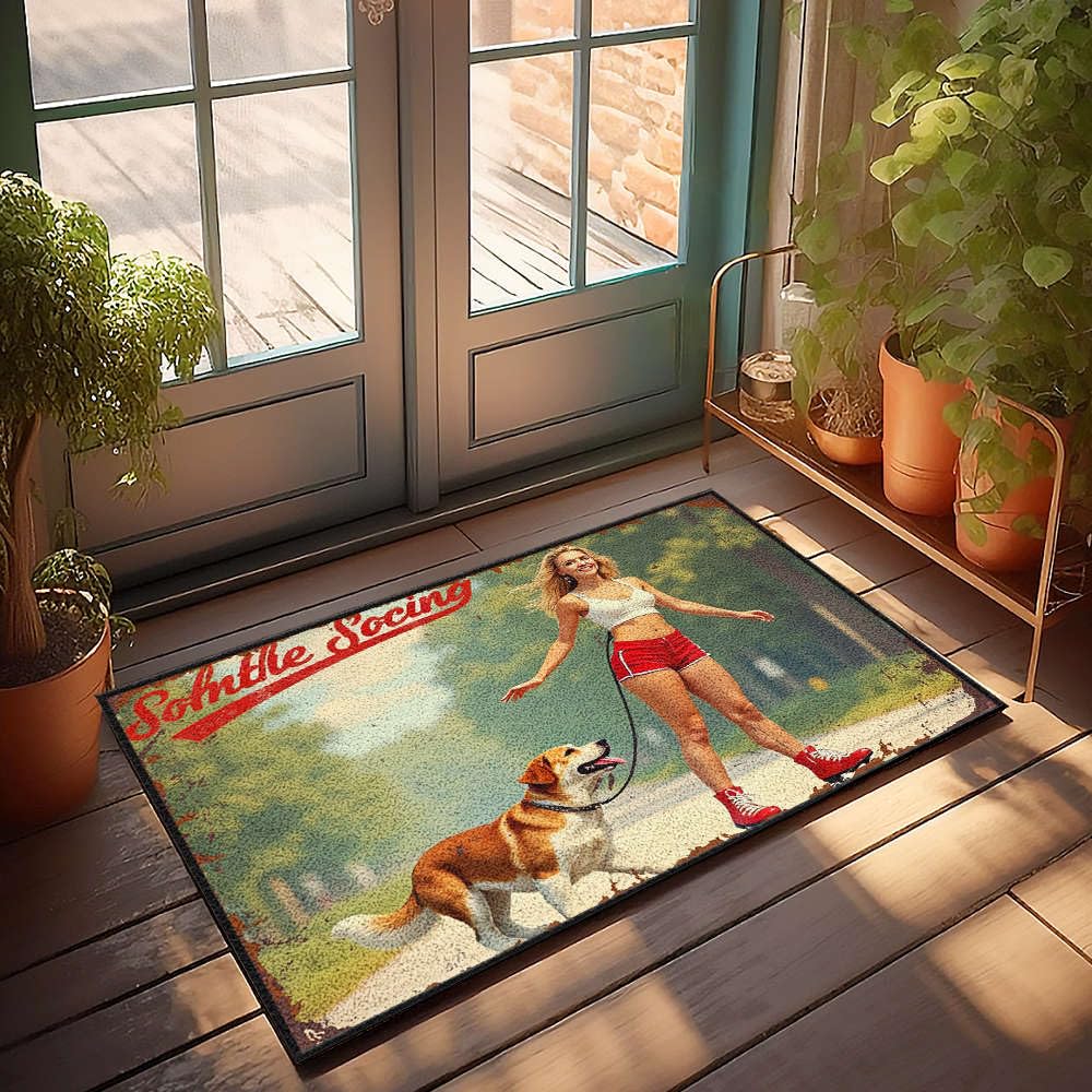 Tapis d'extérieur doux My Dog grand format pour garder la maison propre