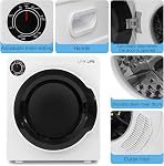 LINKLIFE 17LBS Capacity Compact Laundry Dryer 1350W Portable Clothes Dryer Machine w/Exhaust Duct for Home RVs Apartments