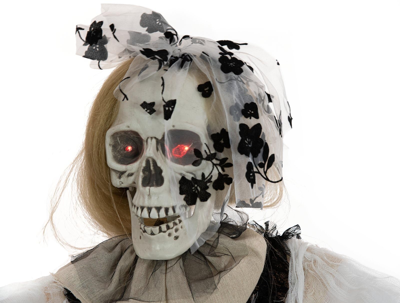 EUROPALMS Halloween Figur Braut, animiert, 170cm | Animierte Figur mit Licht- und Soundeffekt (Batterie- & USB-Betrieb)