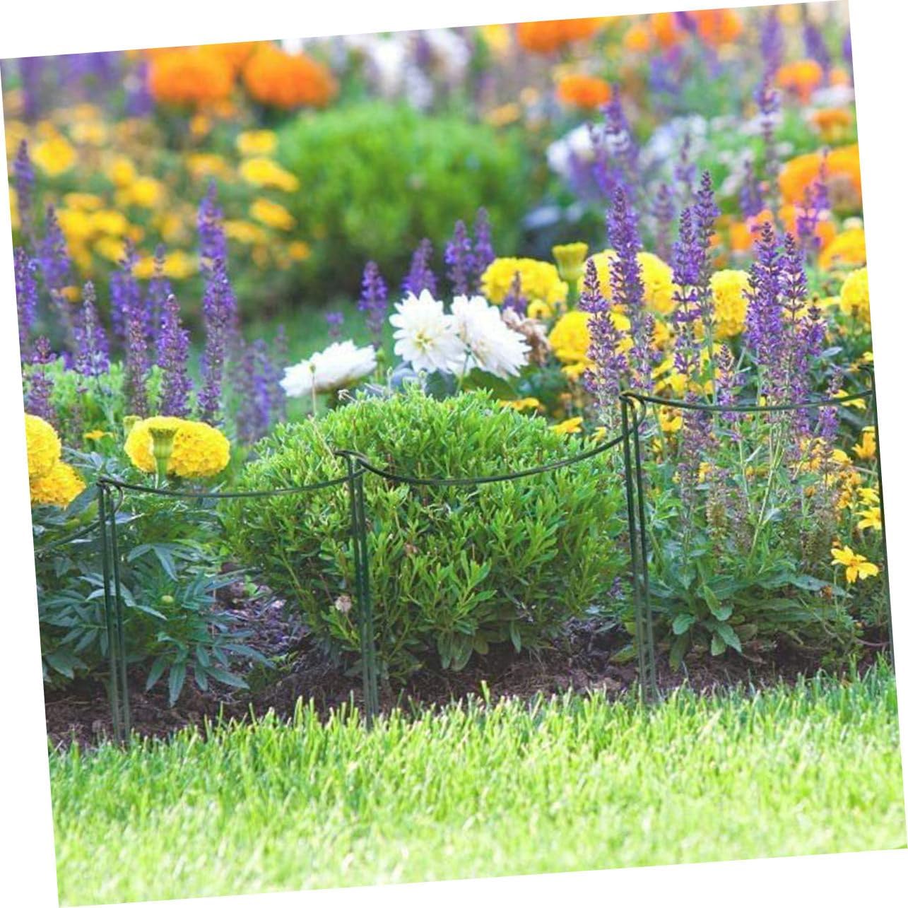 6pcs Half Round Design Plant Support Stakes for Garden Flower Supporting Rack for Climbing Vines and Upright Growth Easy Installation and Support