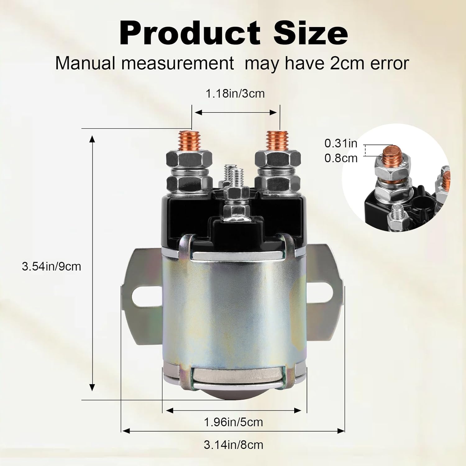 12Volt Solenoid for Yamaha G2 G8 G9 G11 G14 G16 Gas Golf Cart 4 Terminal Solenoid, Replace OEM JF2-H1950-00, JR3-H1950-00, J38-81950-01