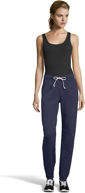 Hanes Womens Hanes Luxe Collection Lightweight Fleece Sweatpant with Pockets