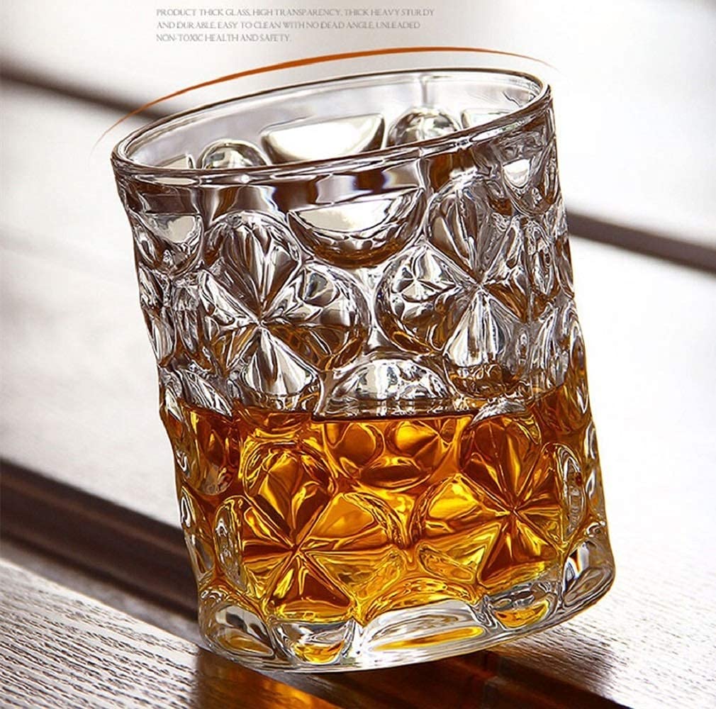 ROCKFORD Italian Premium Whiskey Glasses Set of 2, 300ML, Transparent, Old Fashioned Barware Tumbler for Scotch, Vodka, Bourbon, Liquor, Cocktail, Square Crystal Glass for Stylish Drink Presentation — Amazon image 32